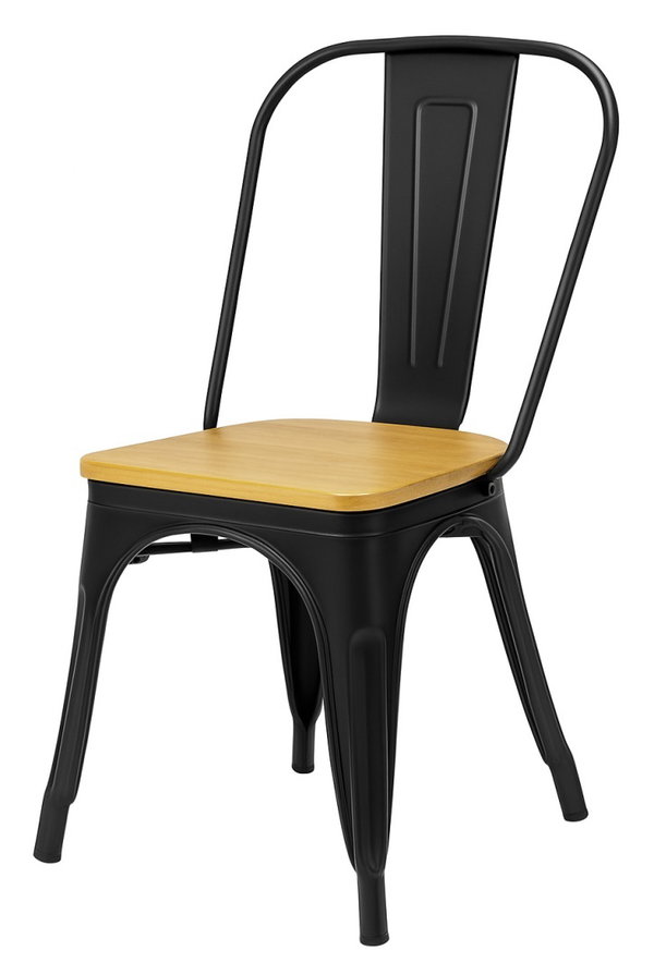 Krzeso metalowe loft CORSICA NERO PINE